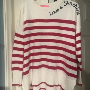 Lily Pulitzer Pink and White Striped Sweater